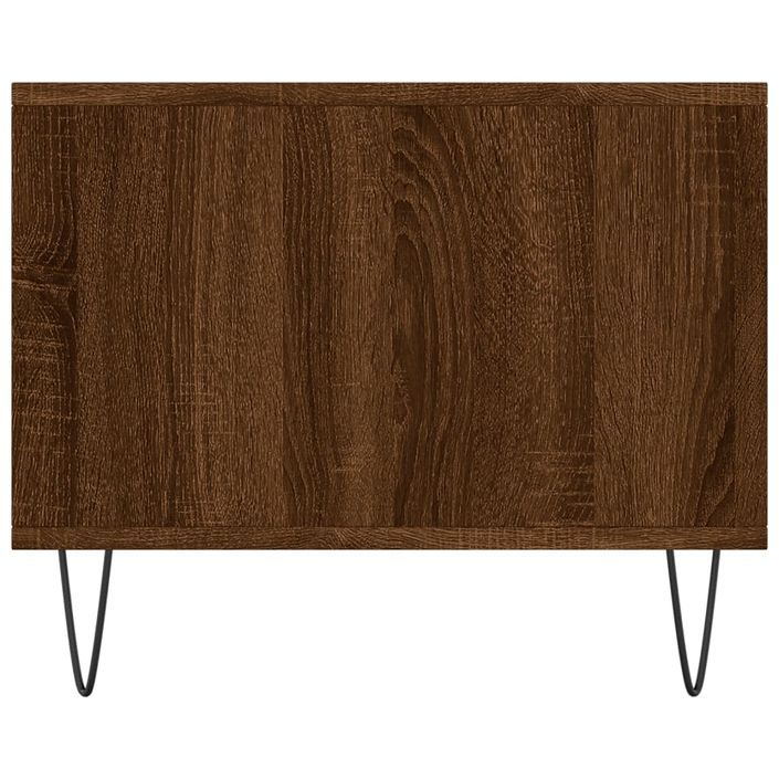 Table basse chêne marron 90x50x40 cm bois d'ingénierie - Photo n°7