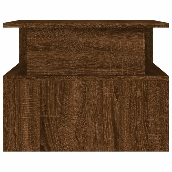 Table basse chêne marron 90x55x42,5 cm bois d'ingénierie - Photo n°5