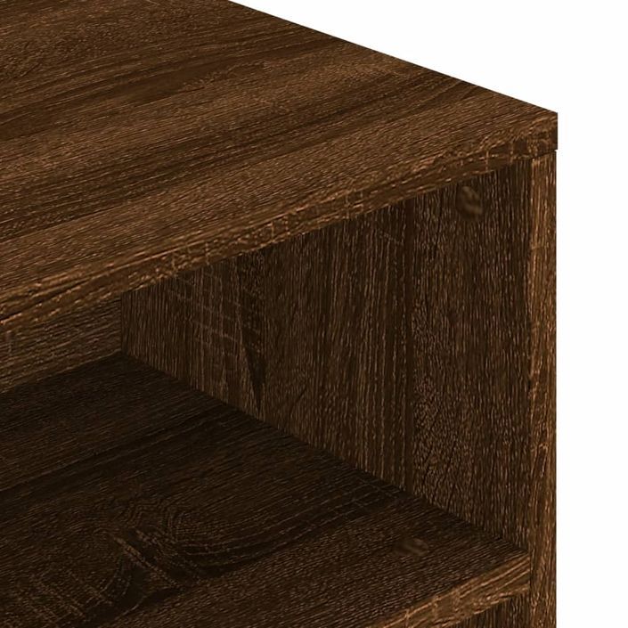 Table basse chêne marron 90x55x42,5 cm bois d'ingénierie - Photo n°7