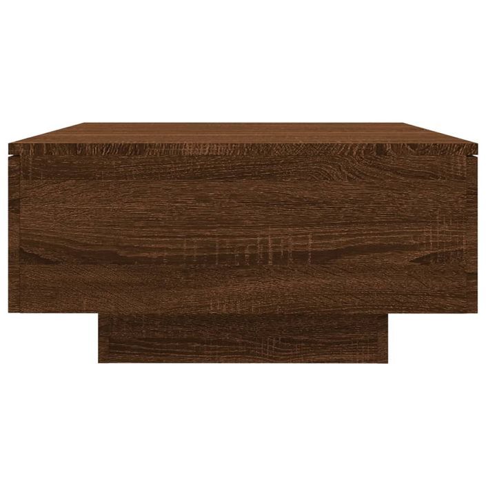 Table basse Chêne marron 90x60x31 cm Bois d'ingénierie - Photo n°6