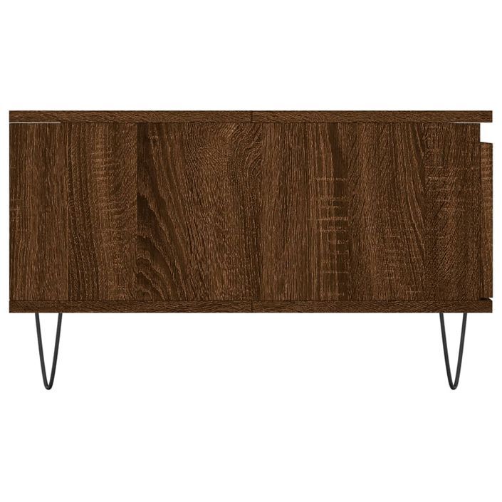 Table basse chêne marron 90x60x35 cm bois d'ingénierie - Photo n°7