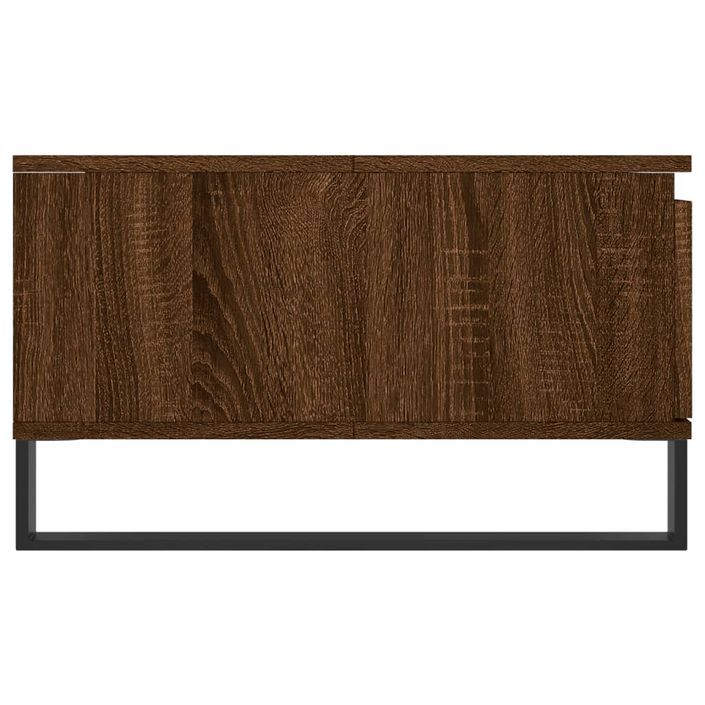 Table basse chêne marron 90x60x35 cm bois d'ingénierie - Photo n°7