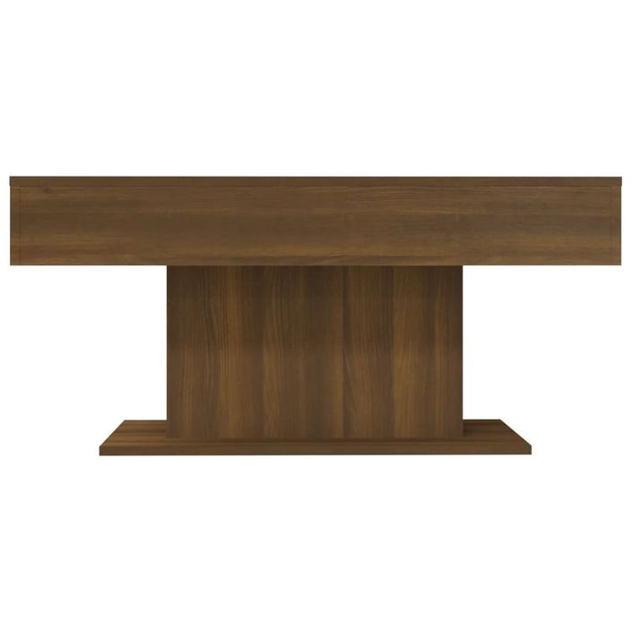 Table basse Chêne marron 96x50x45 cm Bois d'ingénierie - Photo n°5