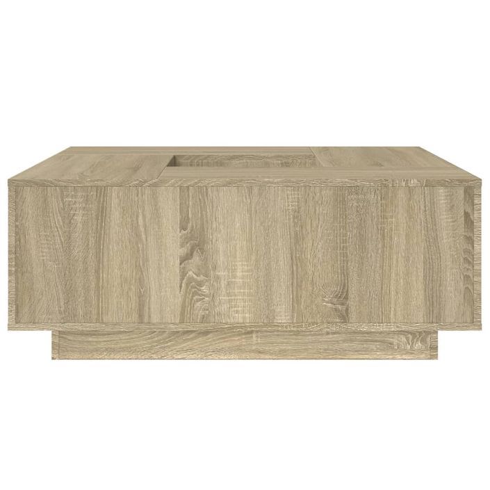 Table basse chêne sonoma 100x100x40 cm bois d'ingénierie - Photo n°5