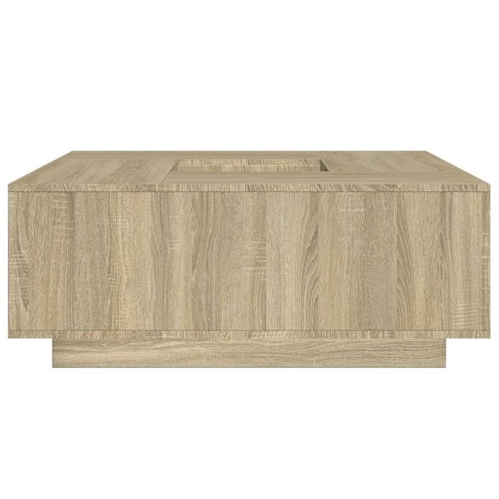 Table basse chêne sonoma 100x100x40 cm bois d'ingénierie - Photo n°6