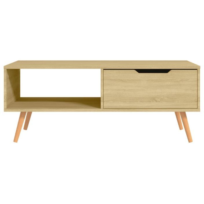 Table basse Chêne Sonoma 100x49,5x43 cm Bois d'ingénierie - Photo n°3