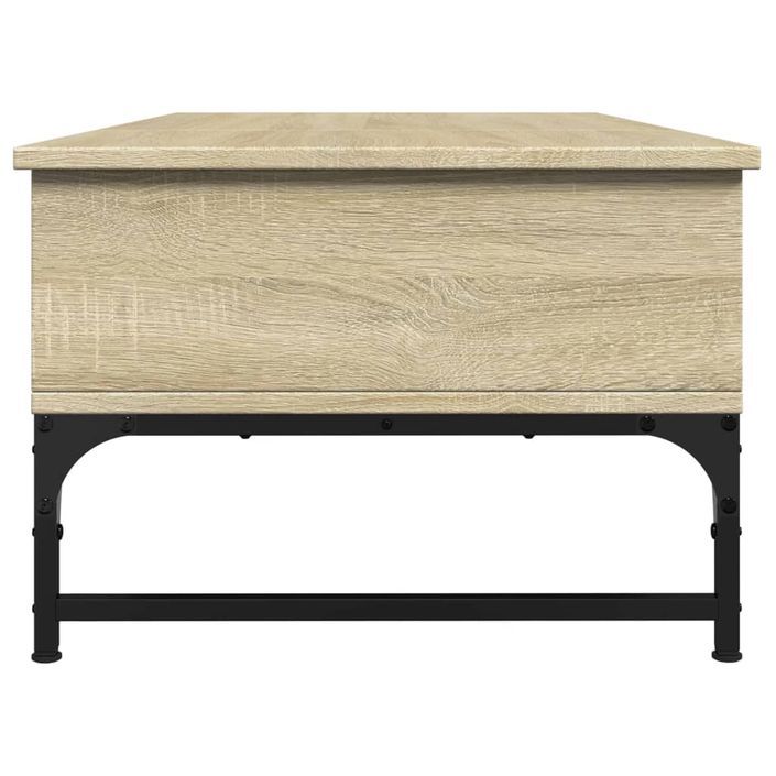 Table basse chêne sonoma 100x50x35cm bois d'ingénierie et métal - Photo n°6