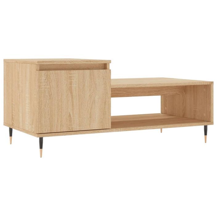 Table basse Chêne sonoma 100x50x45 cm Bois d'ingénierie - Photo n°1