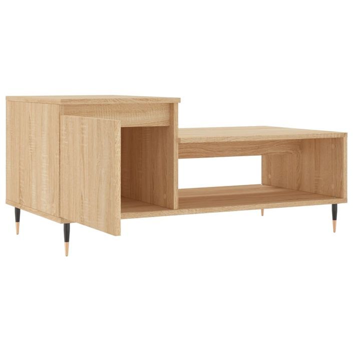 Table basse Chêne sonoma 100x50x45 cm Bois d'ingénierie - Photo n°6