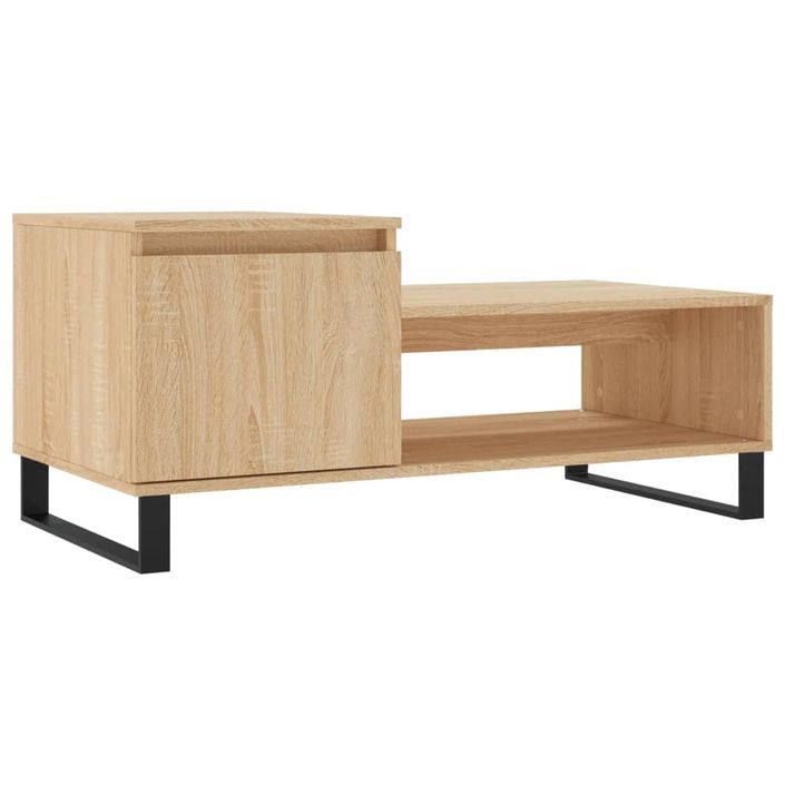 Table basse Chêne sonoma 100x50x45 cm Bois d'ingénierie - Photo n°1