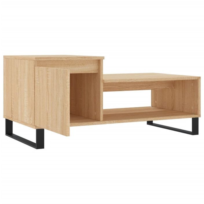 Table basse Chêne sonoma 100x50x45 cm Bois d'ingénierie - Photo n°6