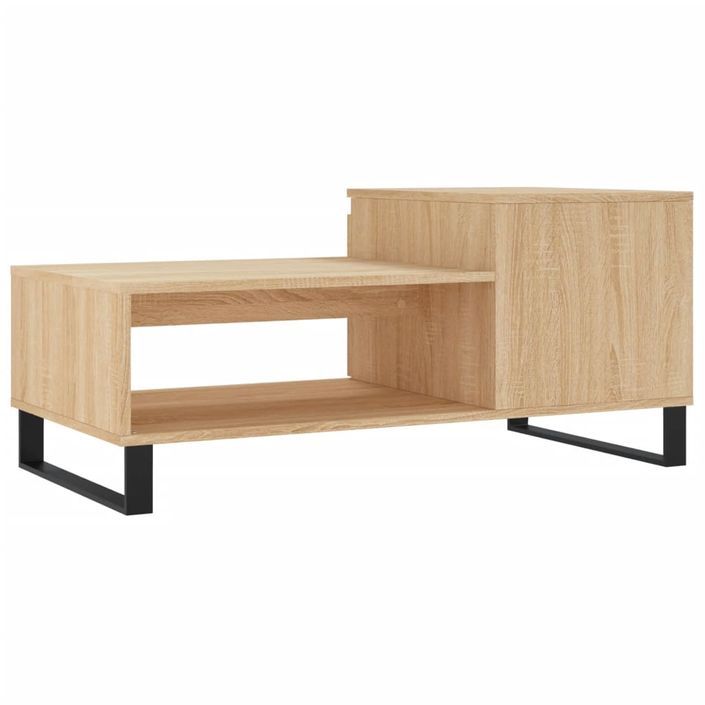 Table basse Chêne sonoma 100x50x45 cm Bois d'ingénierie - Photo n°8