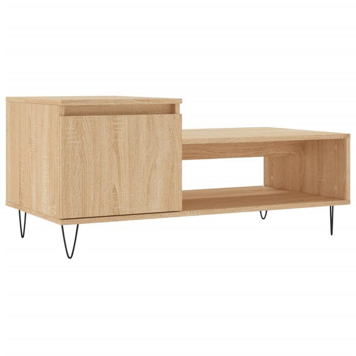 Table basse Chêne sonoma 100x50x45 cm Bois d'ingénierie - Photo n°1