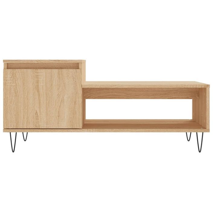 Table basse Chêne sonoma 100x50x45 cm Bois d'ingénierie - Photo n°5