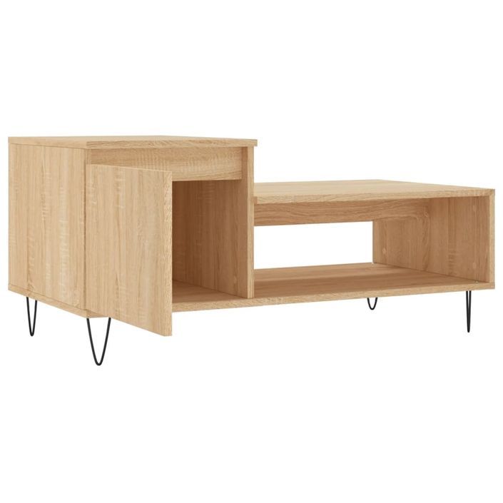 Table basse Chêne sonoma 100x50x45 cm Bois d'ingénierie - Photo n°6