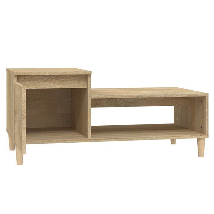 Table basse Chêne sonoma 100x50x45 cm Bois d'ingénierie - Photo n°6