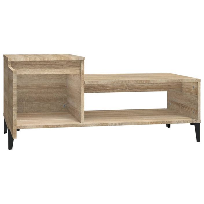 Table basse Chêne sonoma 100x50x45 cm Bois d'ingénierie - Photo n°6