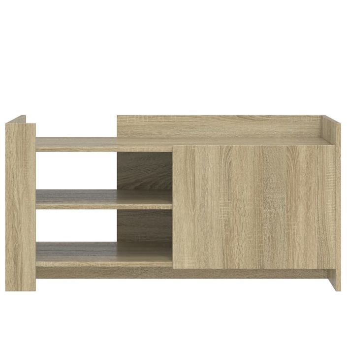 Table basse chêne sonoma 100x50x50 cm bois d'ingénierie - Photo n°4