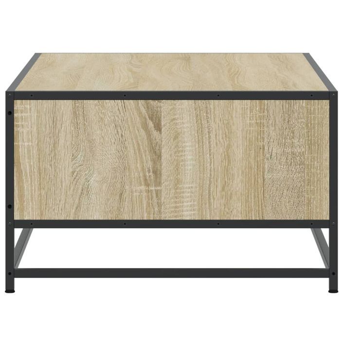 Table basse chêne sonoma 100x57x35cm bois d'ingénierie et métal - Photo n°6