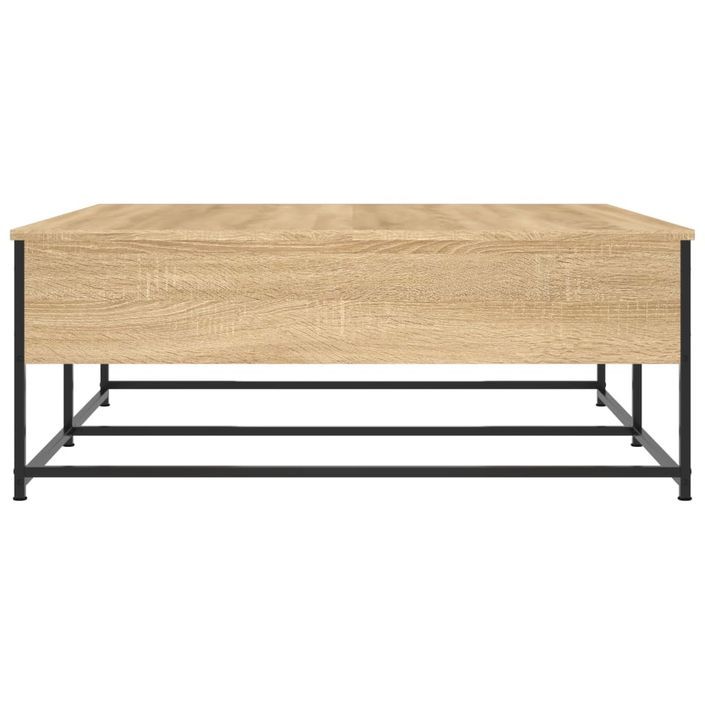 Table basse chêne sonoma 100x99x40 cm bois d'ingénierie - Photo n°7