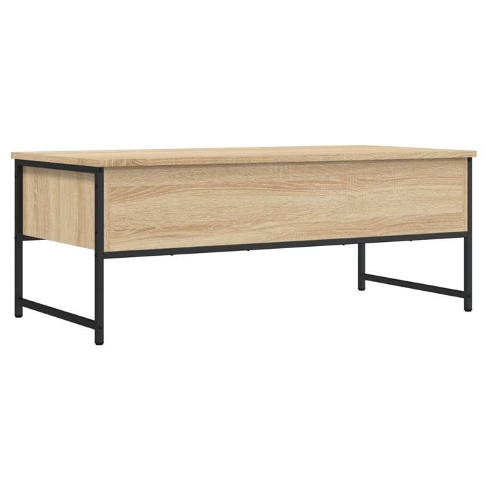 Table basse chêne sonoma 101x49x39,5 cm bois d'ingénierie - Photo n°8