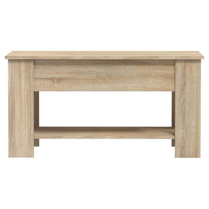 Table basse Chêne sonoma 101x49x52 cm Bois d'ingénierie 2 - Photo n°4