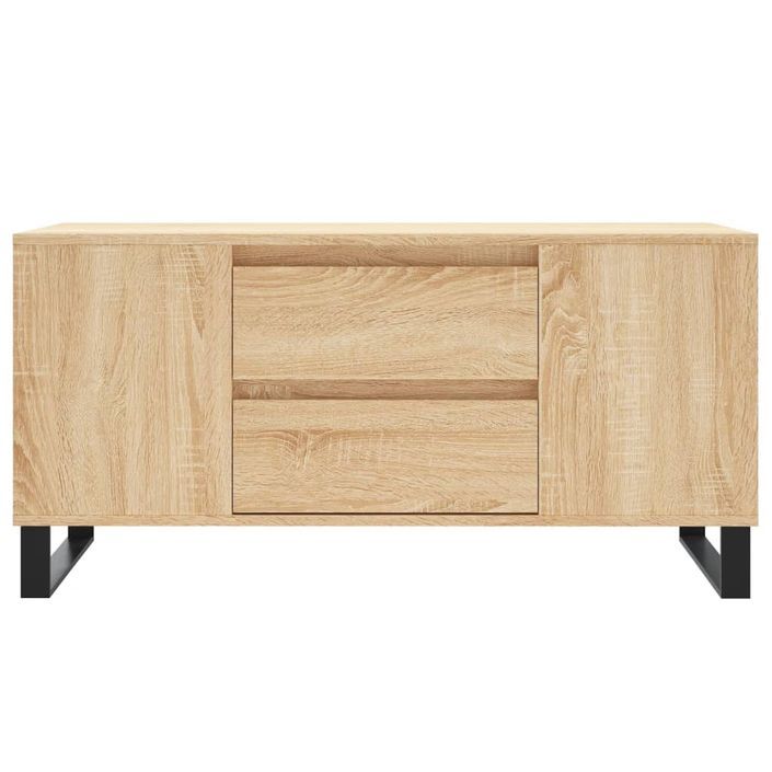 Table basse chêne sonoma 102x44,5x50 cm bois d'ingénierie - Photo n°5