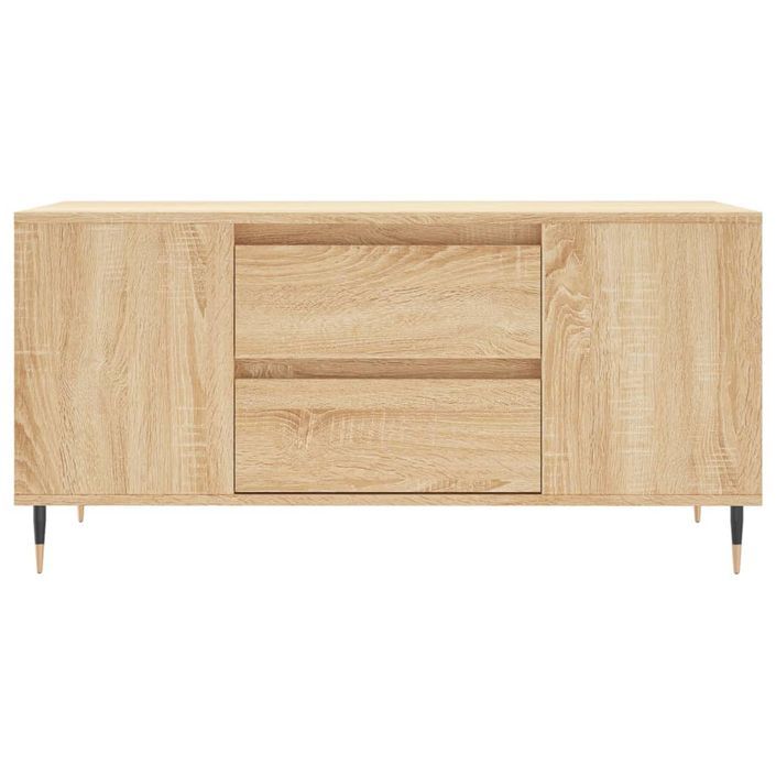 Table basse chêne sonoma 102x44,5x50 cm bois d'ingénierie - Photo n°5