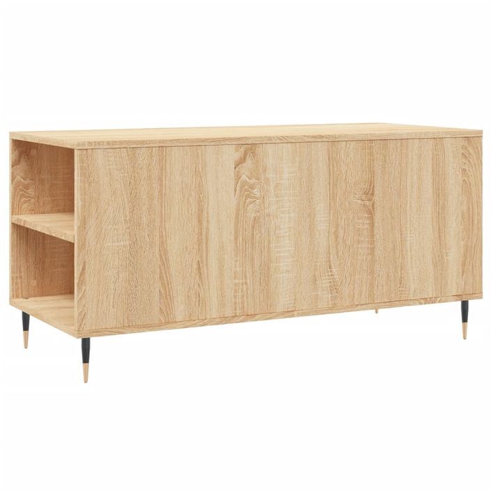 Table basse chêne sonoma 102x44,5x50 cm bois d'ingénierie - Photo n°8