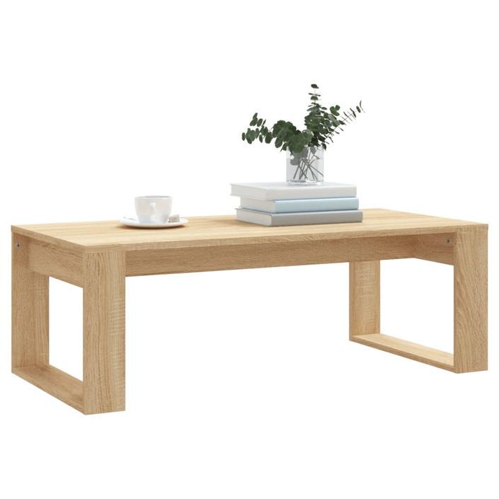 Table basse chêne sonoma 102x50x35 cm bois d'ingénierie - Photo n°3