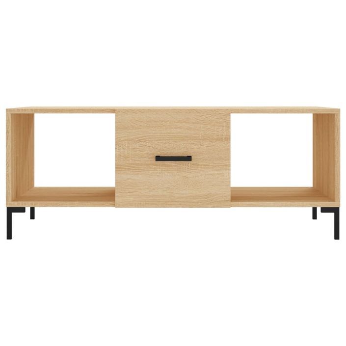 Table basse chêne sonoma 102x50x40 cm bois d'ingénierie - Photo n°5