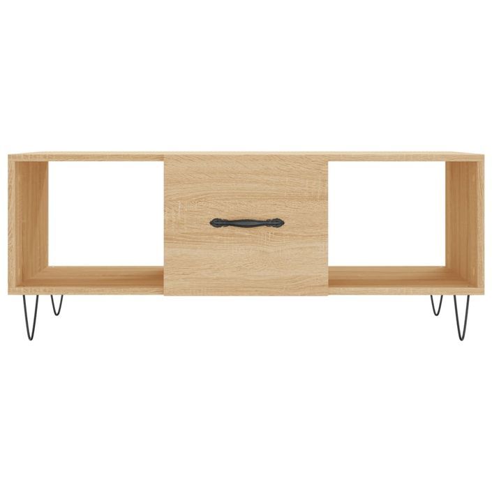 Table basse chêne sonoma 102x50x40 cm bois d'ingénierie - Photo n°5