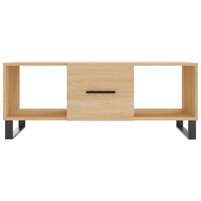 Table basse chêne sonoma 102x50x40 cm bois d'ingénierie - Photo n°5