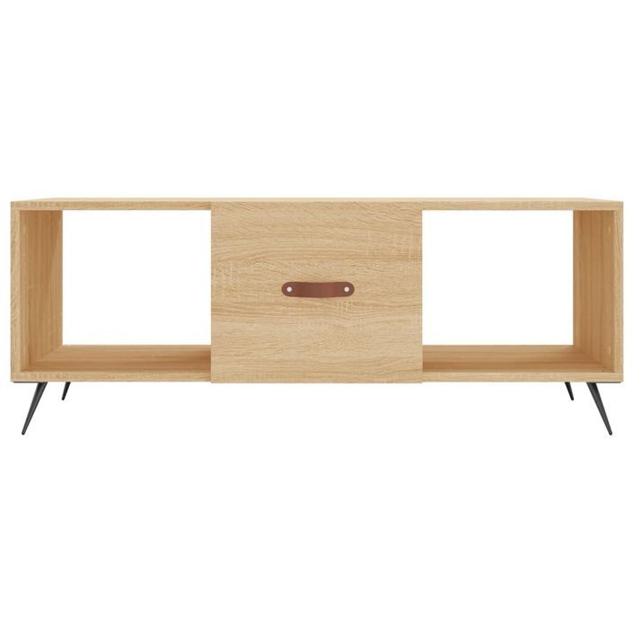 Table basse chêne sonoma 102x50x40 cm bois d'ingénierie - Photo n°5