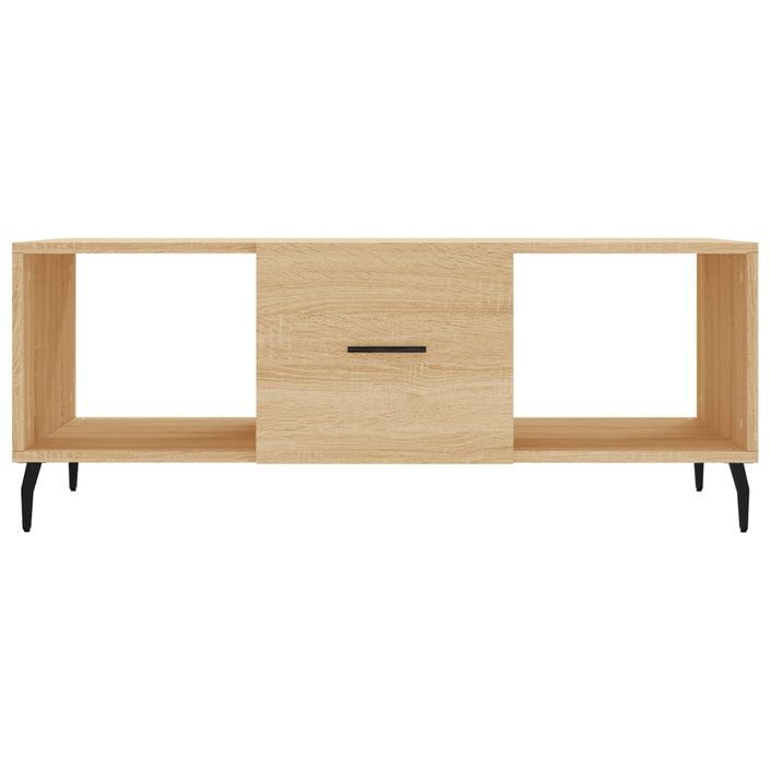 Table basse chêne sonoma 102x50x40 cm bois d'ingénierie - Photo n°5