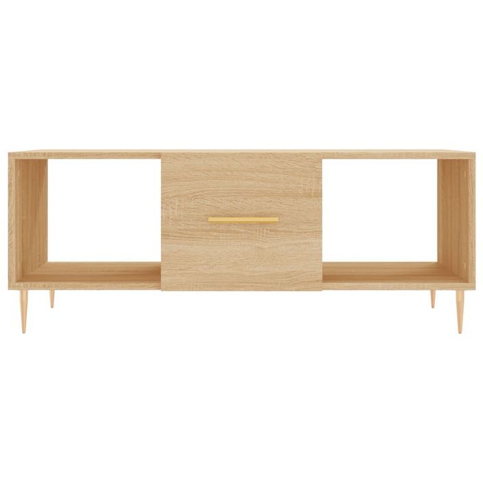 Table basse chêne sonoma 102x50x40 cm bois d'ingénierie - Photo n°5