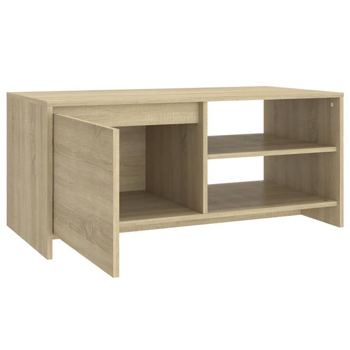 Table basse Chêne sonoma 102x50x45 cm Bois d'ingénierie - Photo n°4