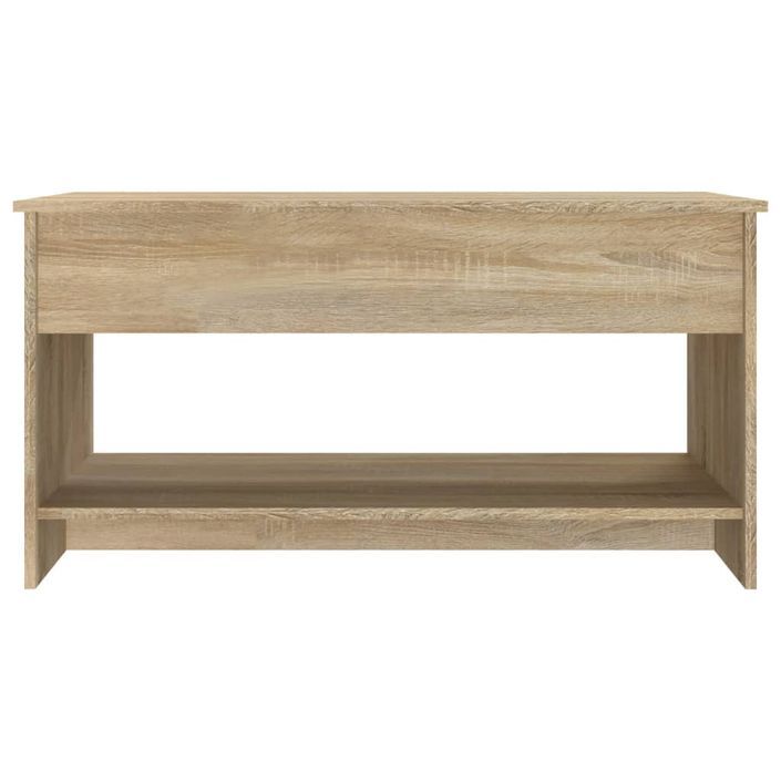 Table basse Chêne sonoma 102x50x52,5 cm Bois d'ingénierie - Photo n°6