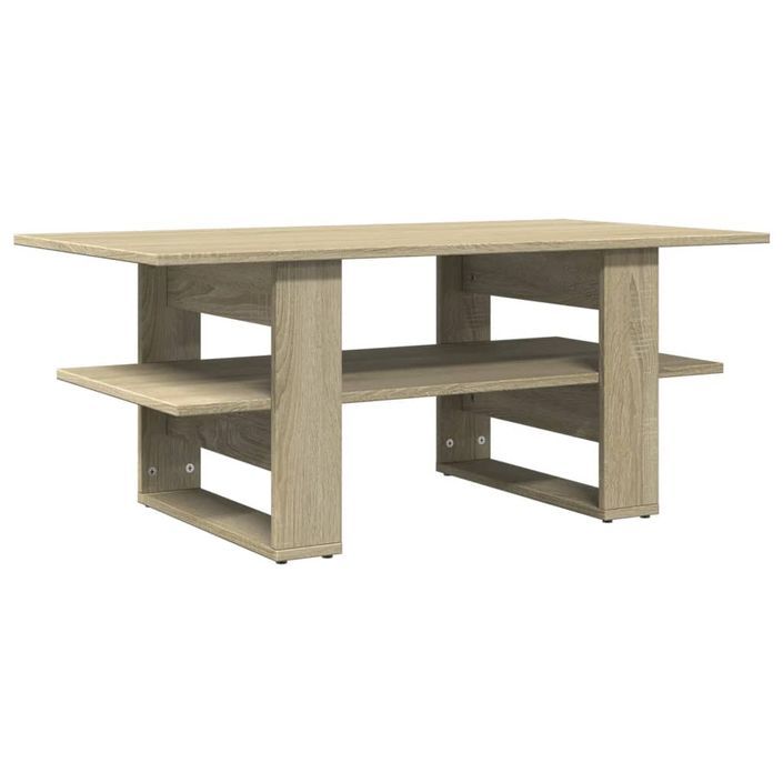 Table basse chêne sonoma 102x55x42 cm bois d'ingénierie - Photo n°5