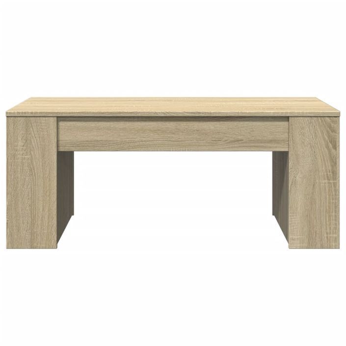 Table basse chêne sonoma 102x55x42 cm bois d'ingénierie - Photo n°4