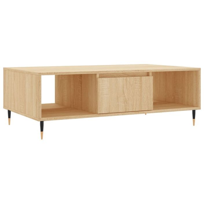 Table basse chêne sonoma 104x60x35 cm bois d'ingénierie - Photo n°1