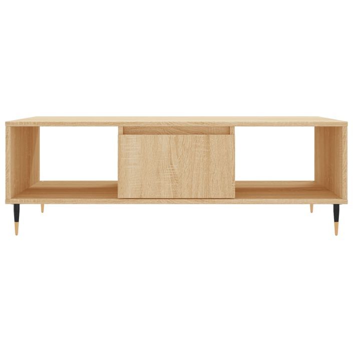 Table basse chêne sonoma 104x60x35 cm bois d'ingénierie - Photo n°5