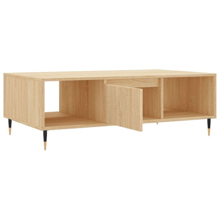 Table basse chêne sonoma 104x60x35 cm bois d'ingénierie - Photo n°6