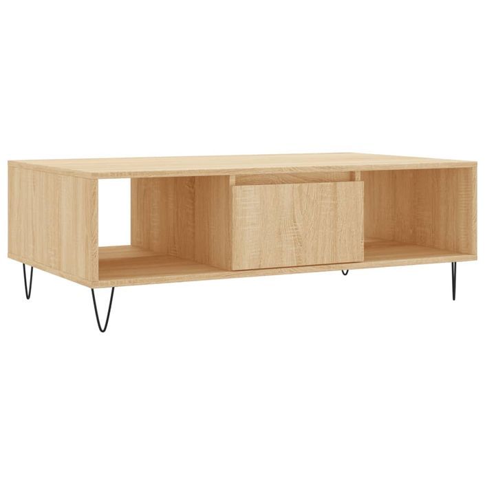 Table basse chêne sonoma 104x60x35 cm bois d'ingénierie - Photo n°2