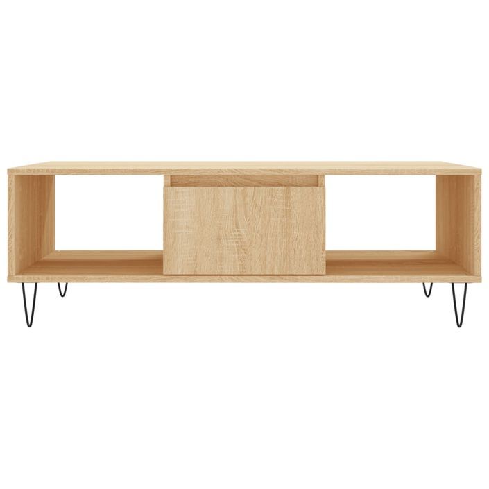 Table basse chêne sonoma 104x60x35 cm bois d'ingénierie - Photo n°5