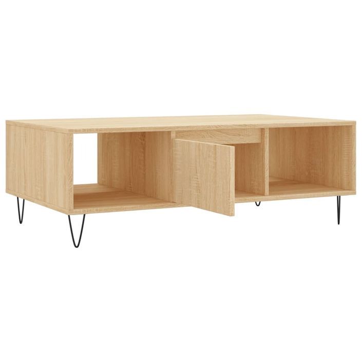 Table basse chêne sonoma 104x60x35 cm bois d'ingénierie - Photo n°6
