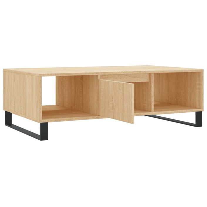 Table basse chêne sonoma 104x60x35 cm bois d'ingénierie - Photo n°6