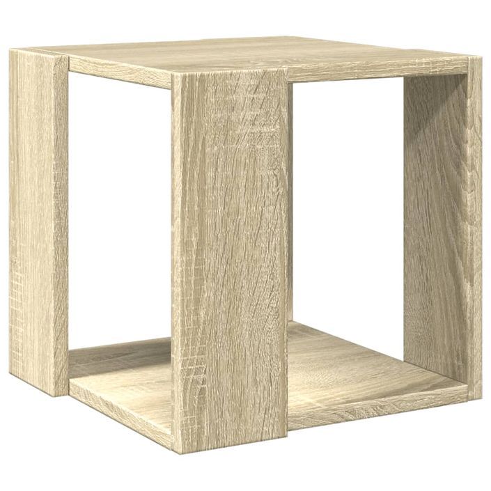 Table basse chêne sonoma 32x32x30 cm bois d'ingénierie - Photo n°6