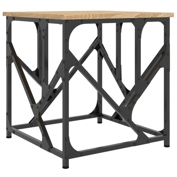 Table basse chêne sonoma 45x45x47,5 cm bois d'ingénierie - Photo n°1