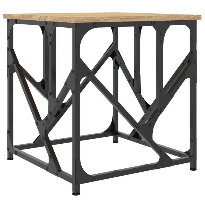 Table basse chêne sonoma 45x45x47,5 cm bois d'ingénierie - Photo n°6